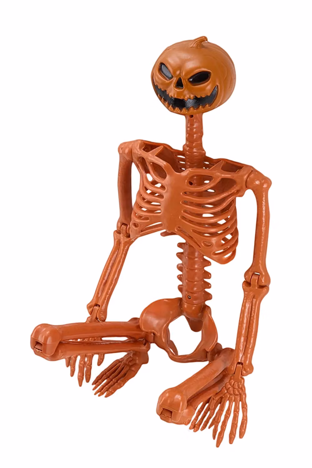 Living and Home Orange Posable Halloween Pumpkin Skeleton Hanging Decoration, Height: 93 cm – 2