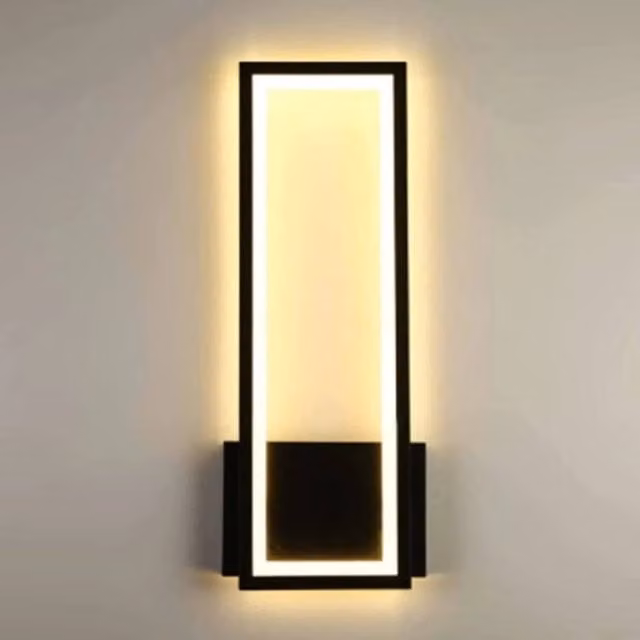 Kelvenix Modern LED Up and Down Wall Light, Black with Warm White Acrylic – 1