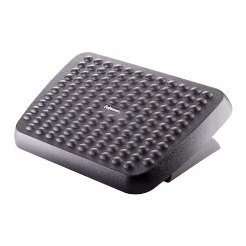 Fellowes Ergonomic Under Desk Foot Rest with Textured Surface in Black