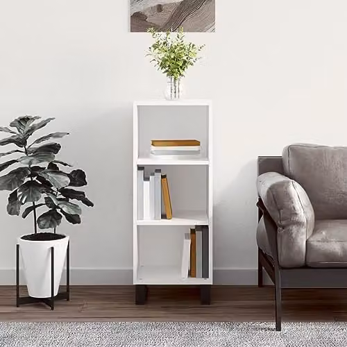 vidaXL Modern White Sideboard in Engineered Wood W/D/H: 34.5 x 32.5 x 90 cm – 2