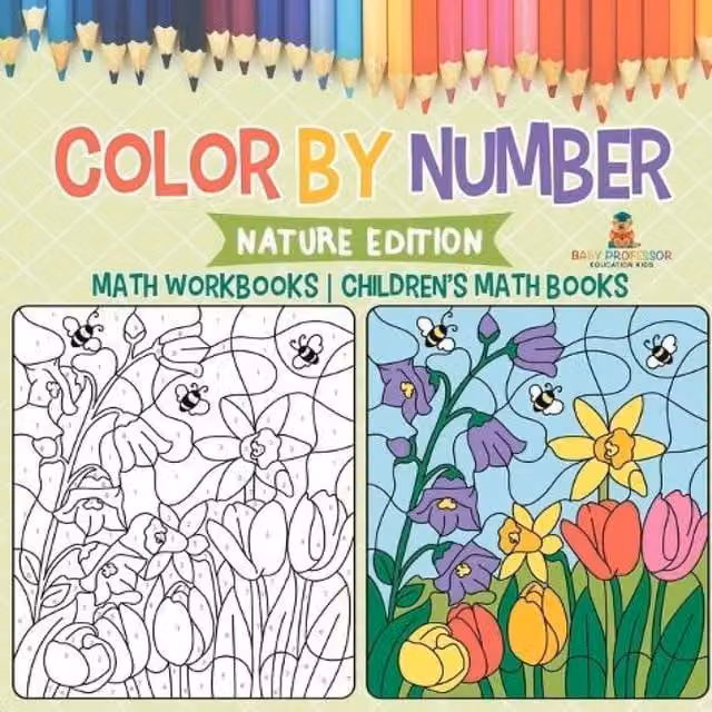 Baby Professor Colour by Number Nature Edition Multicolour Childrens Math Workbook