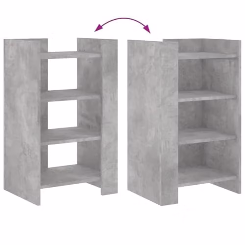 vidaXL Modern Sideboard in Matt Grey MDF, W/D/H: 45 x 35 x 75 cm – 4
