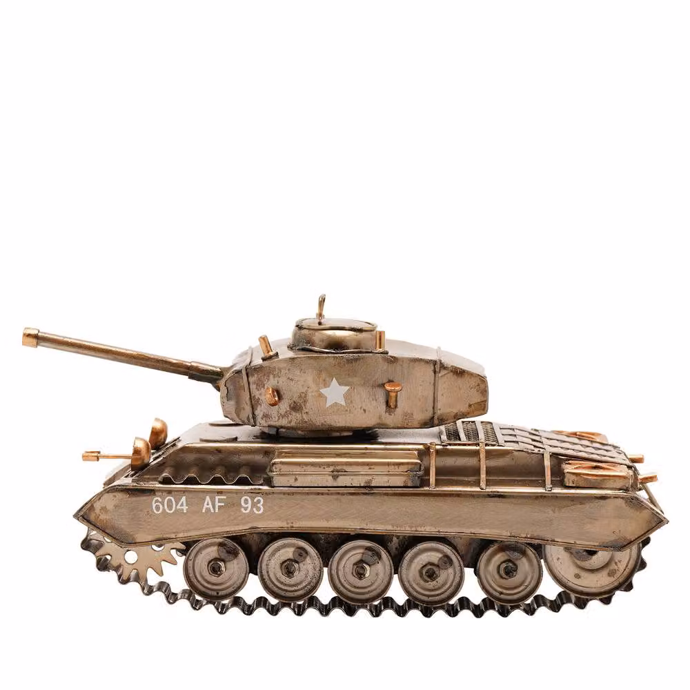 Harvey Makin Bronze Metal Tank Tabletop Ornament – 2