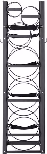 VEVOR Black Steel Freestanding Refrigerant Tank Rack with 3 x 30lbs Capacity