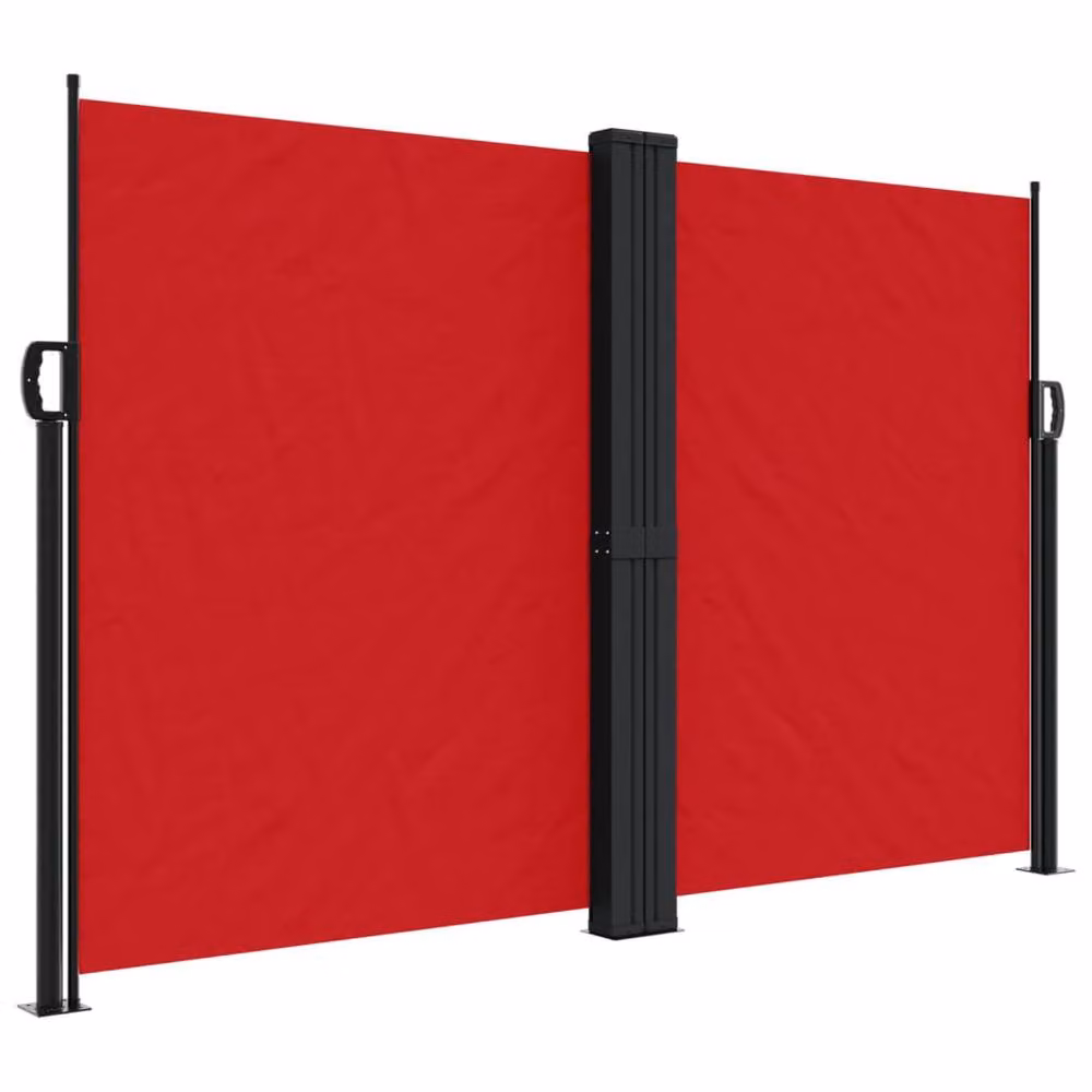 Berkfield Home Red Retractable Single Side Awning with Polyester Fabric, W/H: 1000 x 160 cm – 2