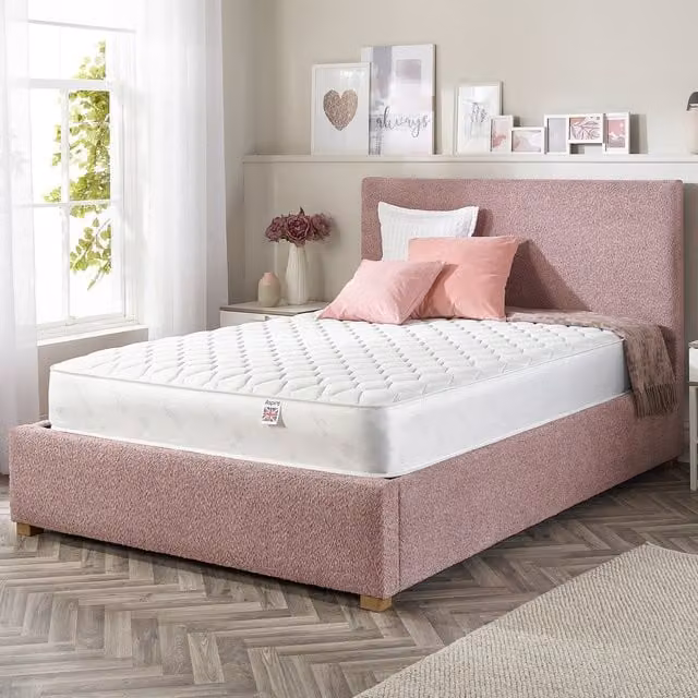 Aspire Quad Layer Natural Wool 900 Hybrid Mattress in White, W/D/H: 180 x 200 cm