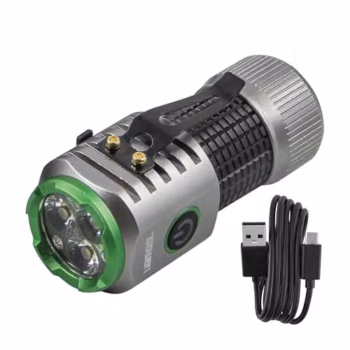 Lighthouse Nano Rechargeable LED Hand Torch in Grey