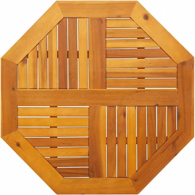 Berkfield Home Octagonal Solid Wood Acacia Table Top, Brown, W: 80 cm, D: 80 cm, H: 2.2 cm