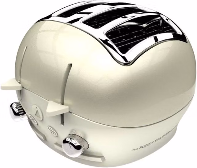 The Funky Appliance Company 4 Slice Toaster in Cream and Beige