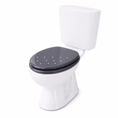 Spot On Dealz Black Diamante Round MDF Wooden Toilet Seat with Fixing Included – 5