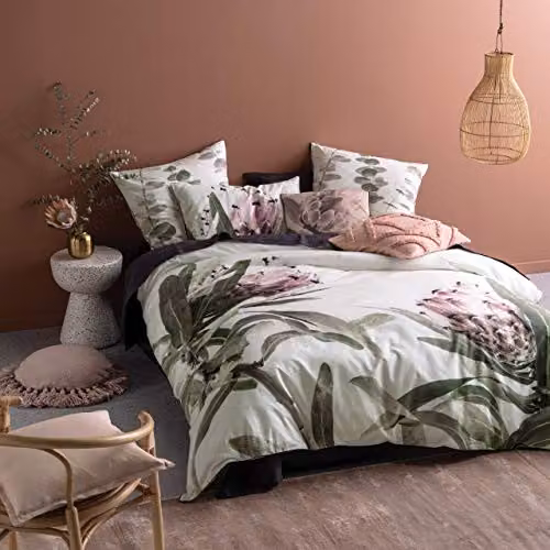 Linen House Alice Grandiflora Cotton Pillowcase Set, Multicolour – 2
