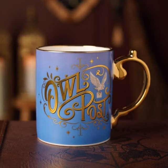 Widdop and Co Harry Potter Owl Post Ceramic Mug in Blue and Gold