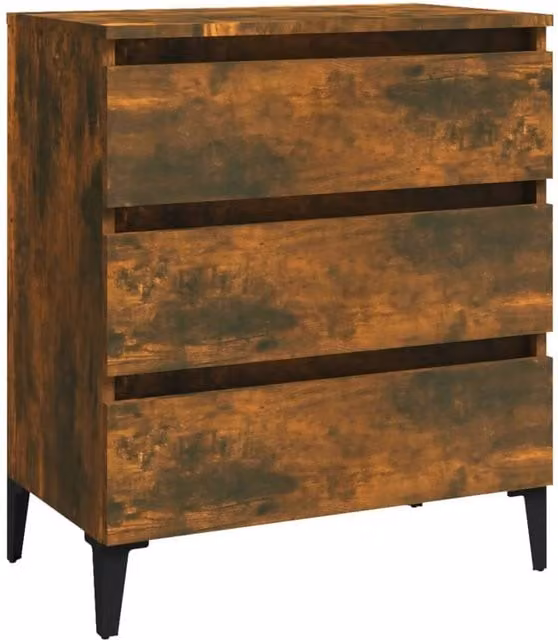 Berkfield Home Smoked Oak Sideboard in Brown, W/D/H: 60 x 35 x 69 cm