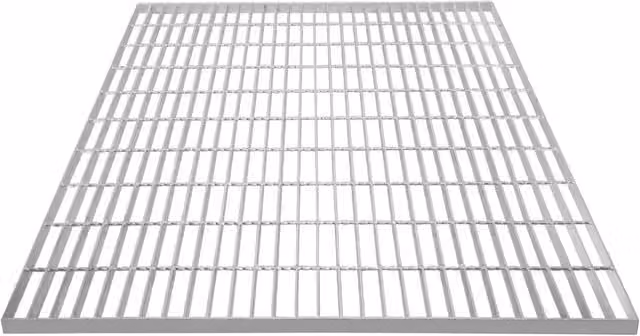 Monstershop Galvanised Steel Grating in Silver, W/D: 100 x 100 cm