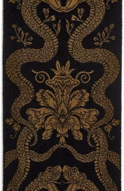 House of Hackney Anaconda Floral Wool Runner in Black, W: 69 cm, L: 244 cm