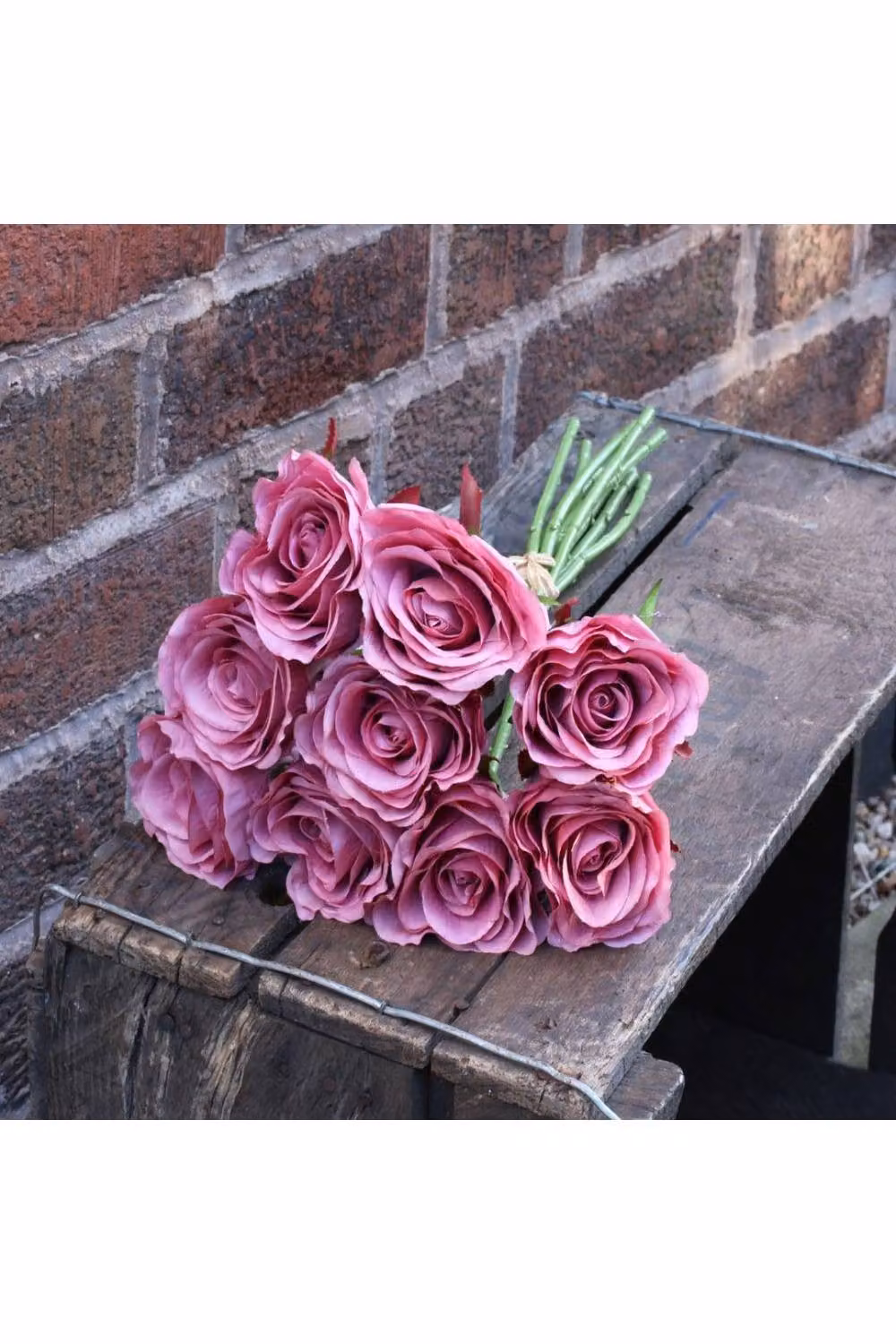 KDMD Dusky Pink Artificial Rose Flower Bundle – 2