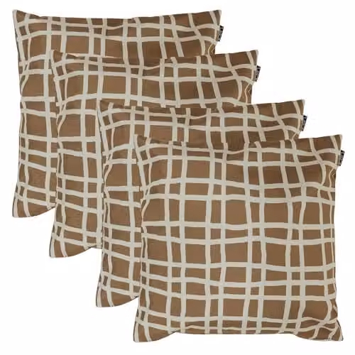 icon Mark Making Outdoor Cushion Set of 4, Chocolate, W/D/H: 43 x 43 x 43 cm – 1