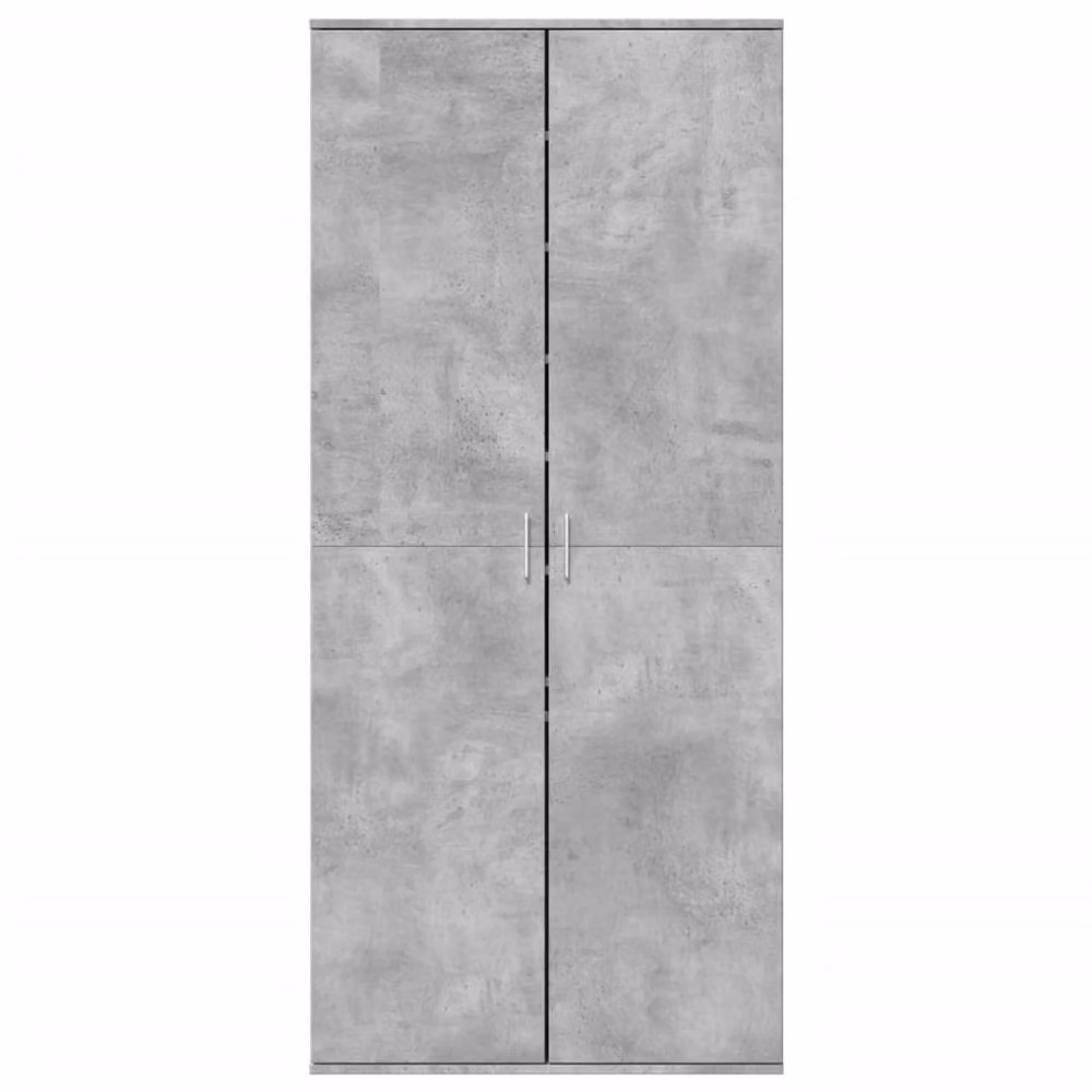 Berkfield Home Modern Shoe Cabinet in Grey, W/D/H: 80 x 39 x 178 cm – 2