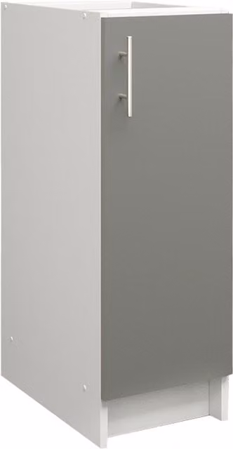 JD Greta Modern Grey Matt Kitchen Base Unit with Hinged Doors, Width: 30 cm