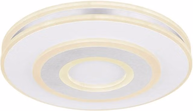 Netlighting Maru Round Semi Ceiling Light in White with Dimmable LED and Remote Control