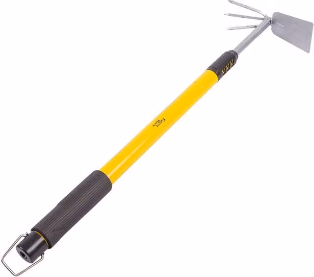 Green Blade Yellow Telescopic Carbon Steel Manual Garden Weeder, Height: 66-96 cm