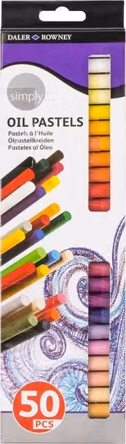 Daler-Rowney Simply Oil Pastels Multicolour Pack of 50