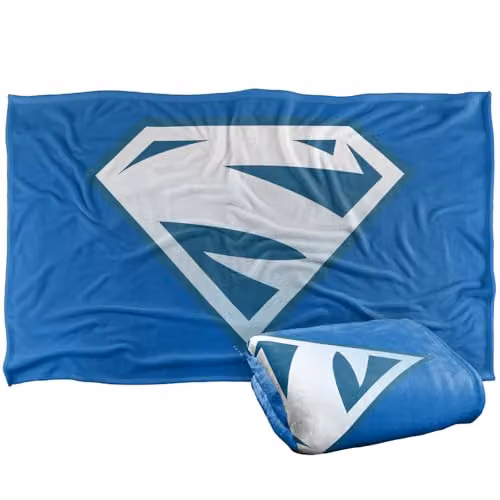 LOGOVISION Superman Shield 1997 Super Soft Silky Touch Fleece Throw Blanket, Multicolour, W: 91.44 cm x D: 91.44 cm x H: 147 cm – 1