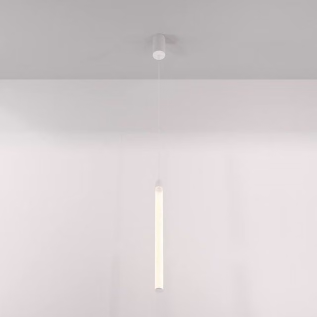 Maytoni Ray Slim LED Pendant Light, White, Height: 95.9 cm, 3000K Warm White