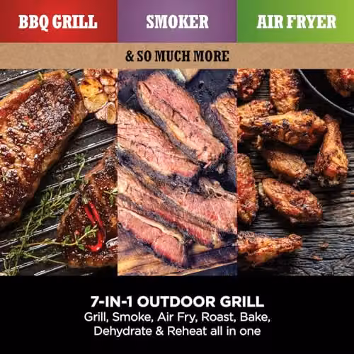 Ninja Woodfire Electric BBQ Grill and Smoker, Tabletop Hot Air Model, Grey and Black – 3