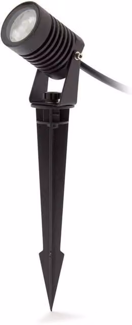 Netlighting Vista Outdoor Ground Spike LED Garden Light, Black, 4.9W, 3000K Warm White, IP65 – 1