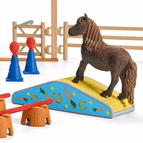 Schleich Pony Agility Training Multicolour Animal Toy Set – 3