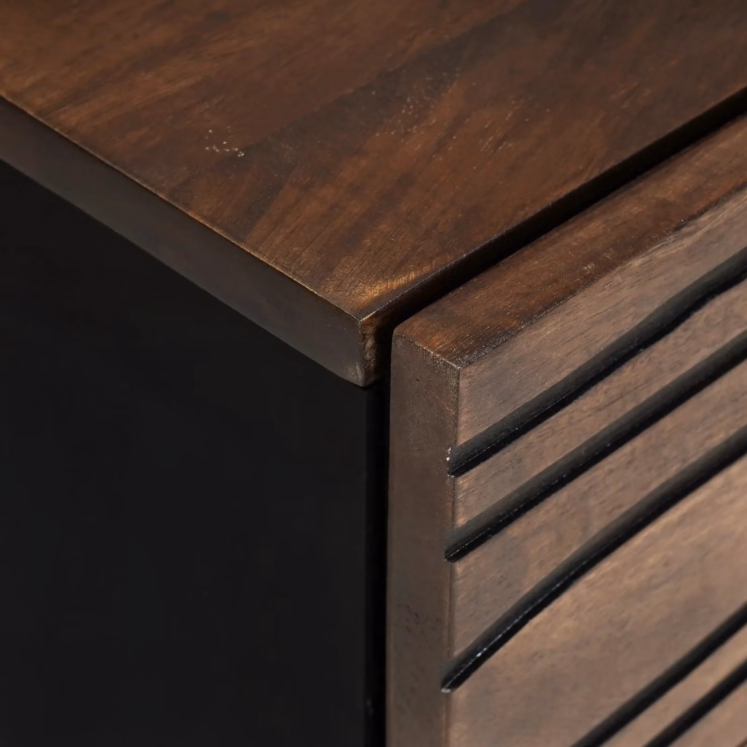 Berkfield Home Modern Bedside Cabinet in Brown, Solid Mango and MDF Wood, W/D/H: 50 x 33 x 60 cm – 4