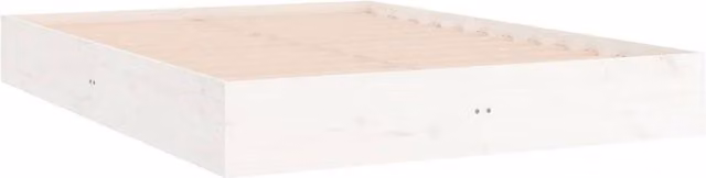 Berkfield Home Beautiful Super King Size Bed Frame in White Solid Pine Wood W/D/H: 180 x 200 cm