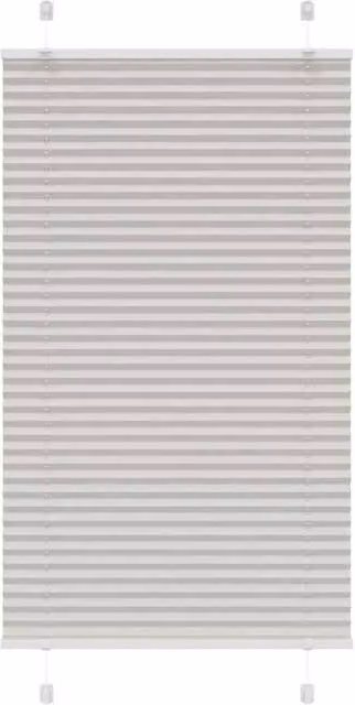 Berkfield Home Single Pleat Fabric Blind in Light Grey, W: 74.4 cm, H: 150 cm