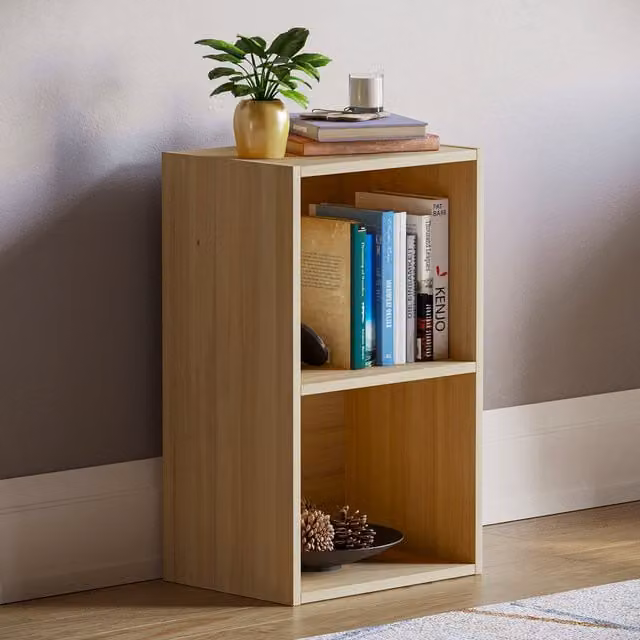 Vida Designs Oxford Cube 2 Tier Bookcase in Oak