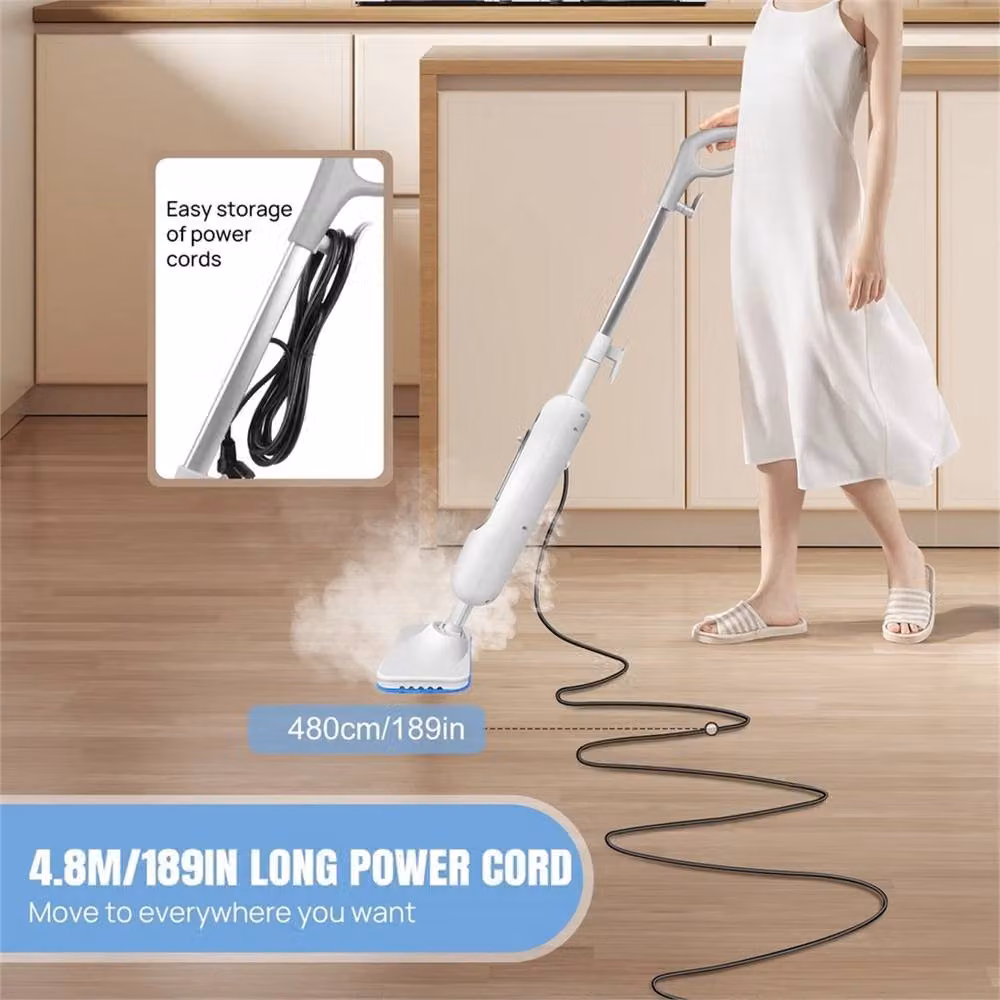 VOGREX DAYPLUS Lightweight Hot Steam Mop for Tile and Wood, White – 2