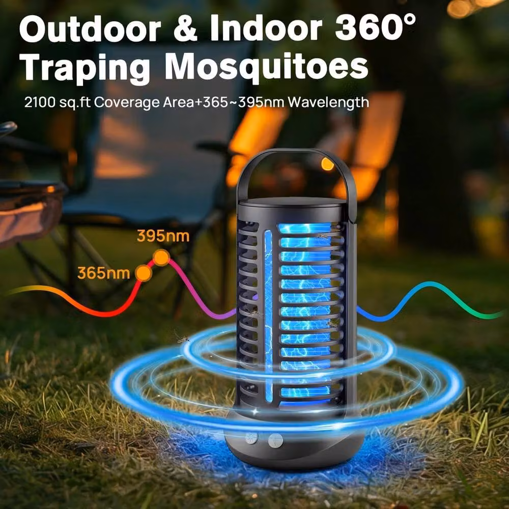 Nordara 2 Pack UV LED Bug Zapper Mosquito and Fly Pest Trap Lamp, Black, W: 100 cm, H: 80 cm – 3