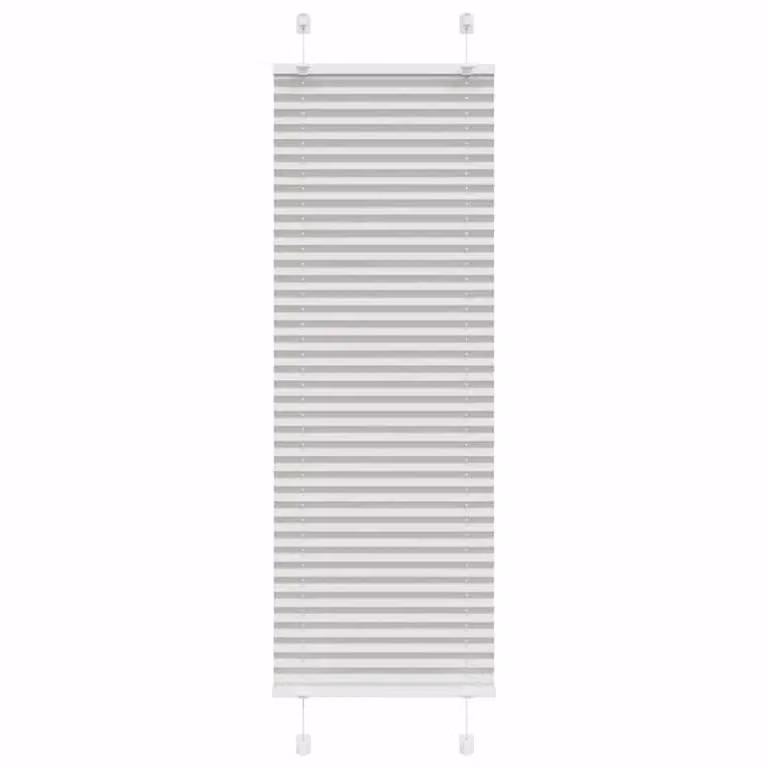 Berkfield Home Single Pleat Fabric Blind in Light Grey, W: 45 cm, H: 100 cm
