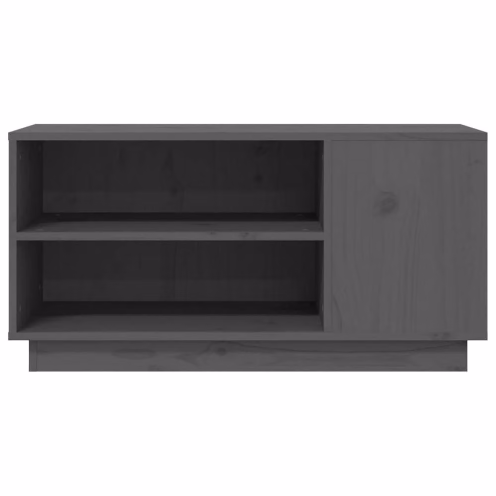 Berkfield Home Grey Solid Wood Pine TV Cabinet W/D/H: 80 x 35 x 40.5 cm – 4