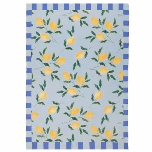 Riva Home Mediterranean Striped Indoor/Outdoor Washable Rug, Blue, W: 120 cm x D: 170 cm
