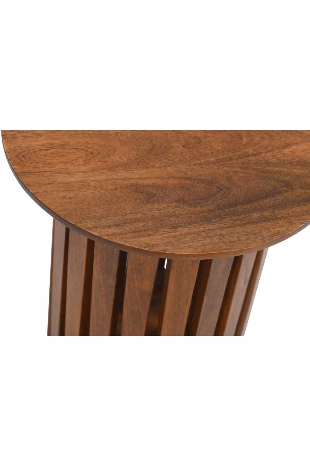 IH Design Tackley Round Solid Mango Wood Side Table in Brown – 3