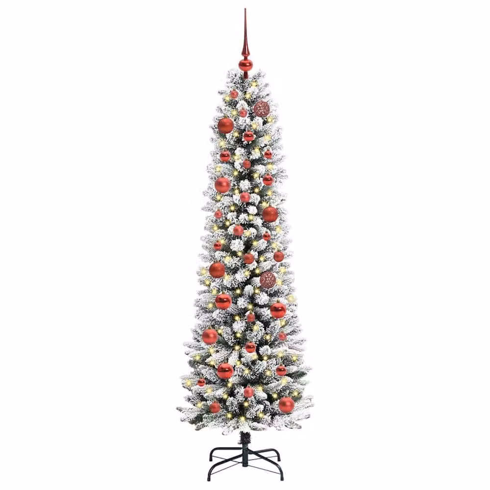 Berkfield Home Artificial Christmas Tree with 150 LEDs in Green, White and Black, Height: 150 cm – 3