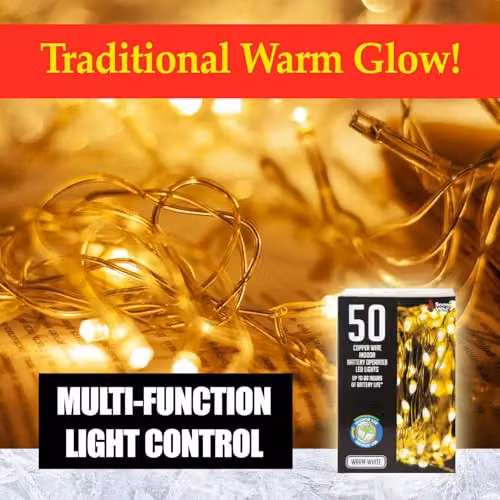 VFM e-Store Indoor Copper Wire Lights in White – 6