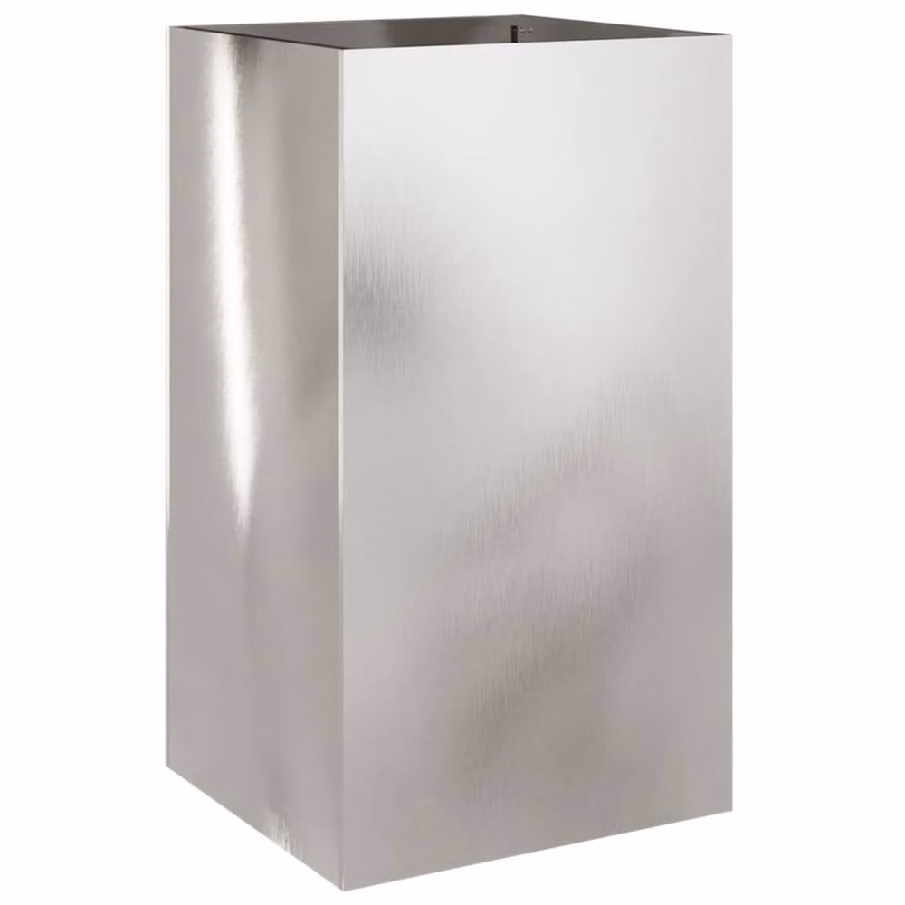Berkfield Home Stainless Steel Planter Tub in Silver, W/D/H: 42 x 38 x 75 cm – 2