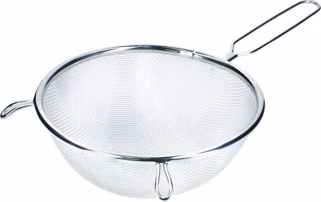 KitchenCraft Round Fine Mesh Stainless Steel Sieve, Silver, Diameter: 18 cm