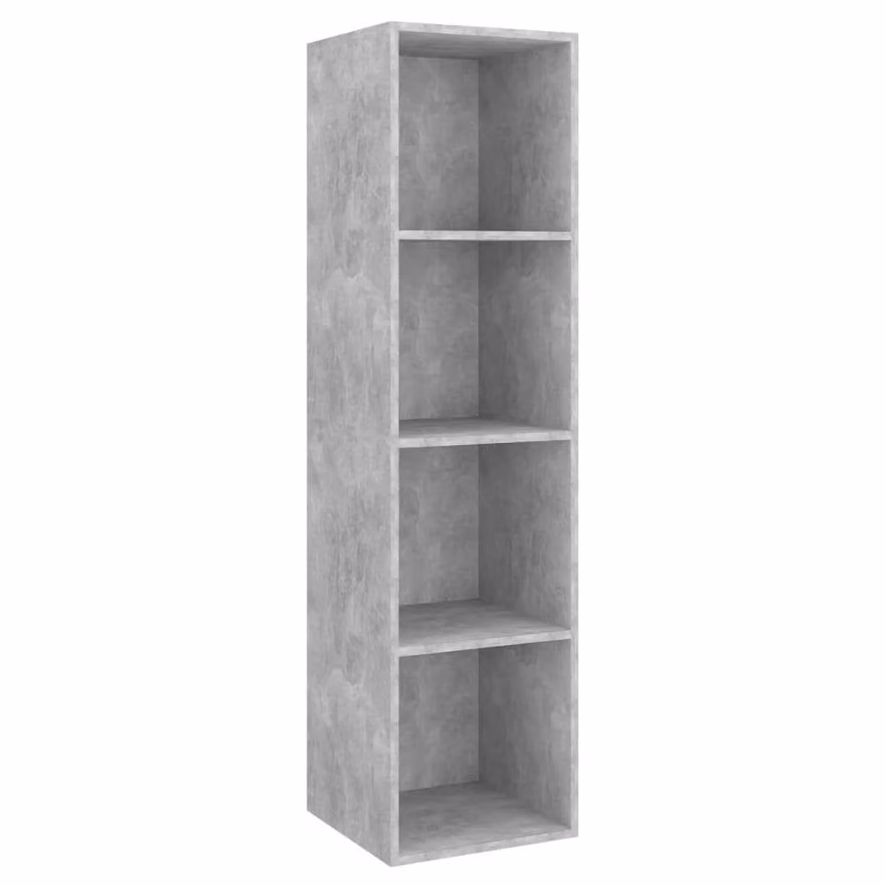 Berkfield Home Set of 4 Modern Wall-mounted TV Cabinets in Concrete Grey Engineered Wood – 3