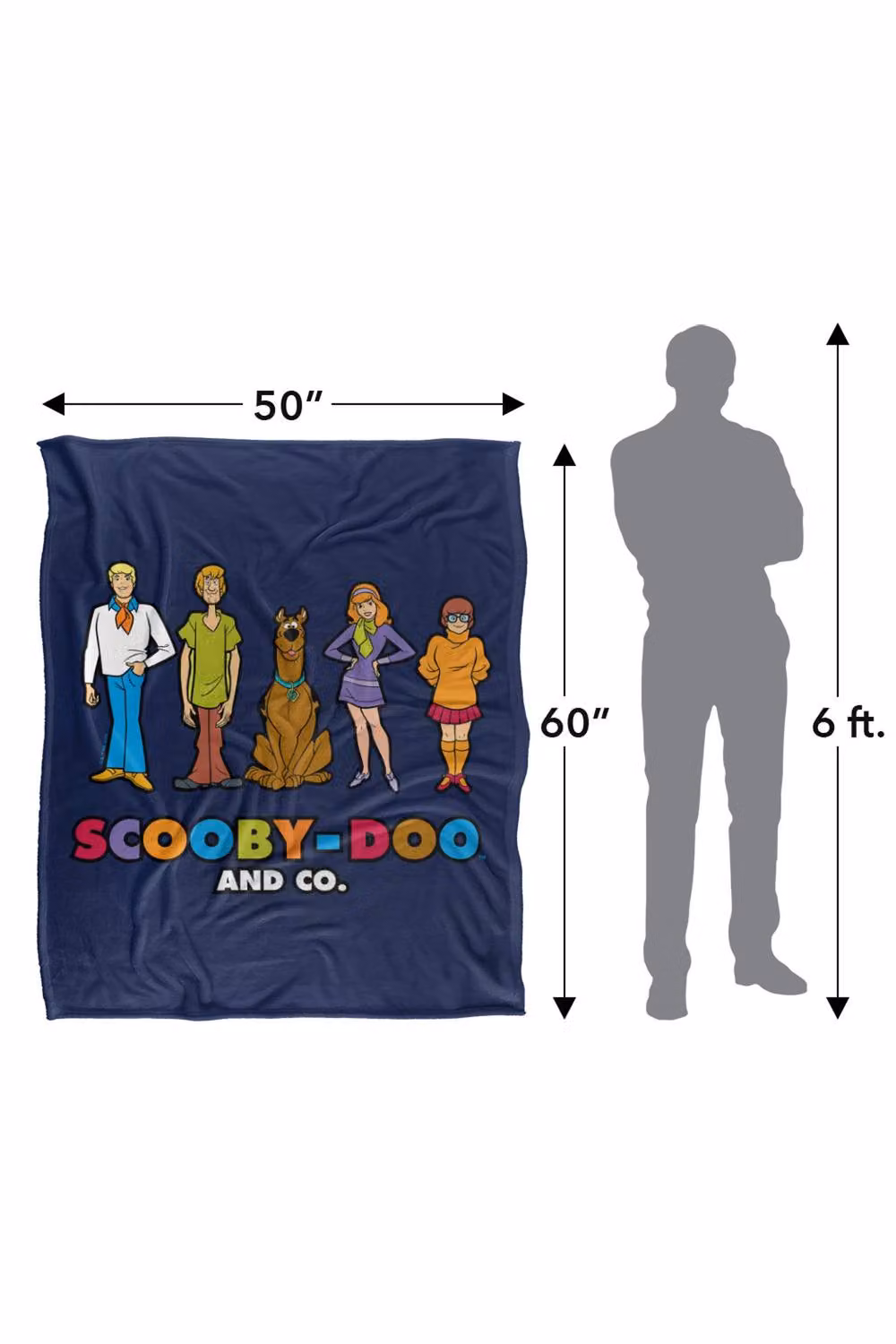 LOGOVISION Scooby Doo and Co Lineup Silky Touch Super Soft Fleece Throw Blanket, Multicolour, W: 91.44 cm x L: 147 cm – 7