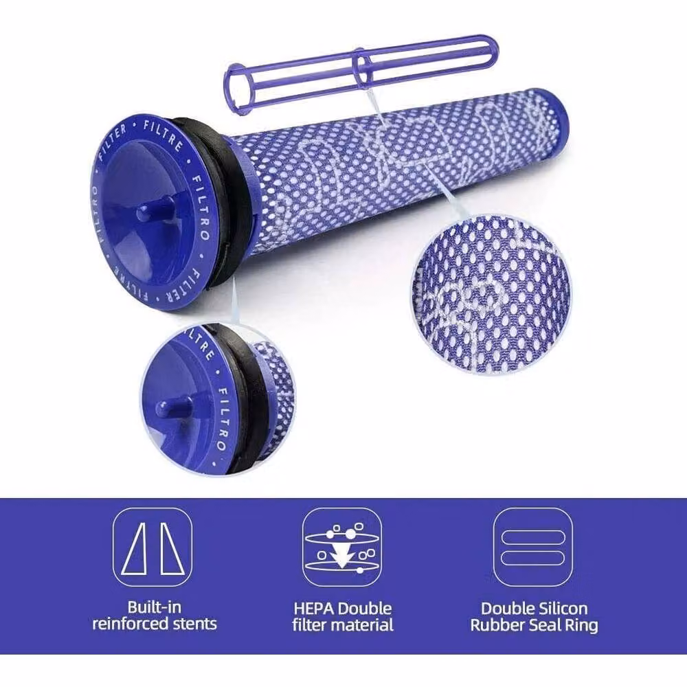 SPETLEK 3 Pack Washable Pre Motor Animal Vacuum Filters, Blue, W: 100 cm, D: 15 cm – 3