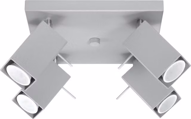 Sollux Lighting Merida 4L Adjustable Industrial Ceiling Lamp in Grey