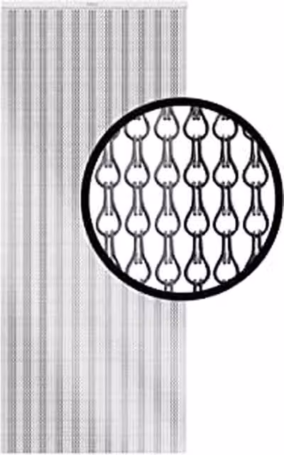 Xterminate Aluminium Chain Strip Door Screen for Flies and Insects in Black and Grey